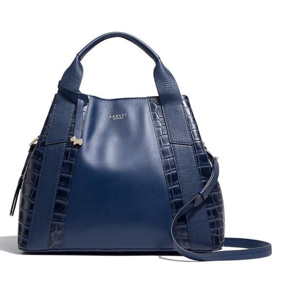 Radley London Baylis Road Faux Croc Medium Multiway Grab - Navy Blue- Never used - Picture 11 of 13